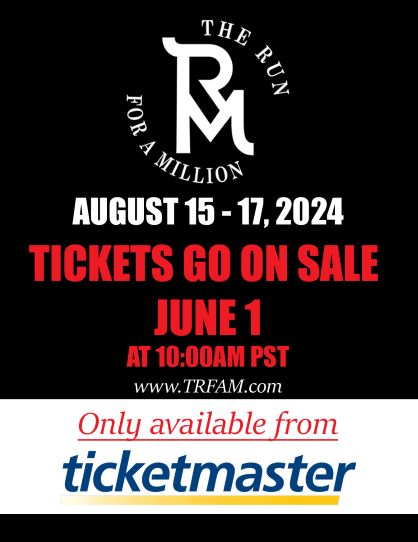 The Run For A Million Tickets On Sale June 1st