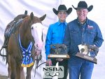 Jenny Honey and Katie Chex Your Gun Win Non Pro Working Western Rail Stakes NSBA at the 2024 Congress