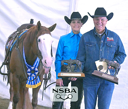 Jenny Honey and Katie Chex Your Gun Win Non Pro Working Western Rail Stakes NSBA at the 2024 Congress