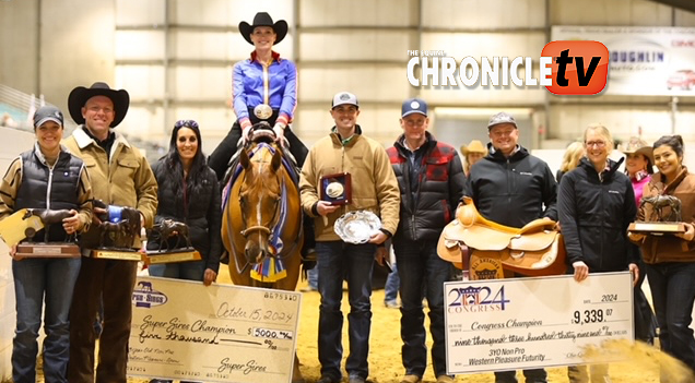 Hillary Timchak and Up To Know Good unanimous winners of Congress 3 YO Non Pro Western Pleasure Futurity